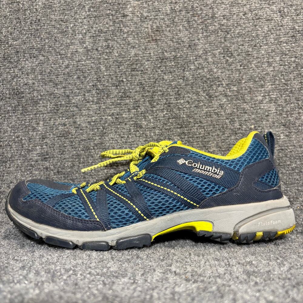 Columbia Montrail Blue Yellow Trail Running Shoes Hiking Sneakers Men Size 11